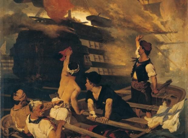 Ο Ανδρέας Πιπίνος με άλλους πυρπολητές